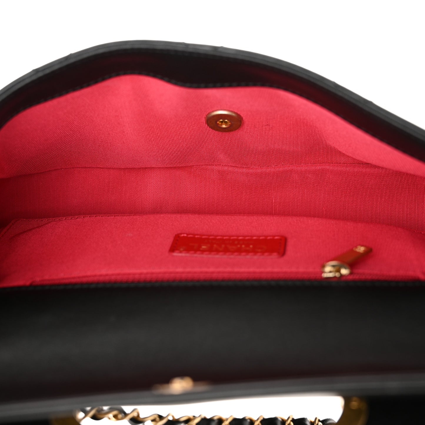 Lambskin Small Chain Handle Flap Bag Black