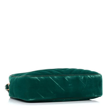 Saint Laurent Velvet Matelasse Monogram Lou Camera Bag Deep Malachite 4 of 12