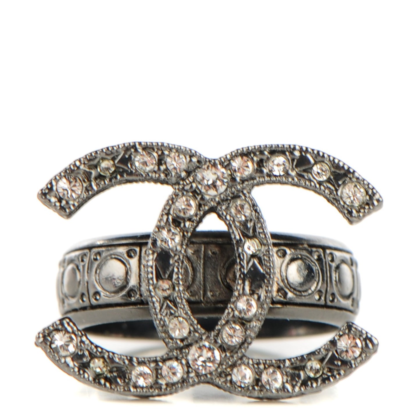 Ruthenium Crystal CC Ring 5.5