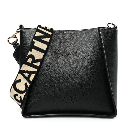 Stella McCartney Eco Alter Nappa Perforated Logo Mini Crossbody Black 1 of 8