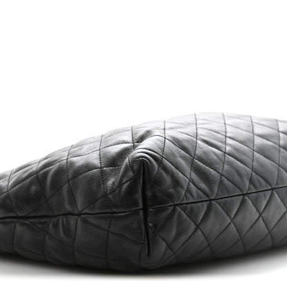 Saint Laurent Lambskin Quilted Maxi Icare Shopping Tote Black 10 of 14