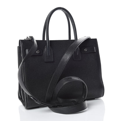 Saint Laurent Grained Calfskin Baby Sac De Jour Souple Black 3 of 18