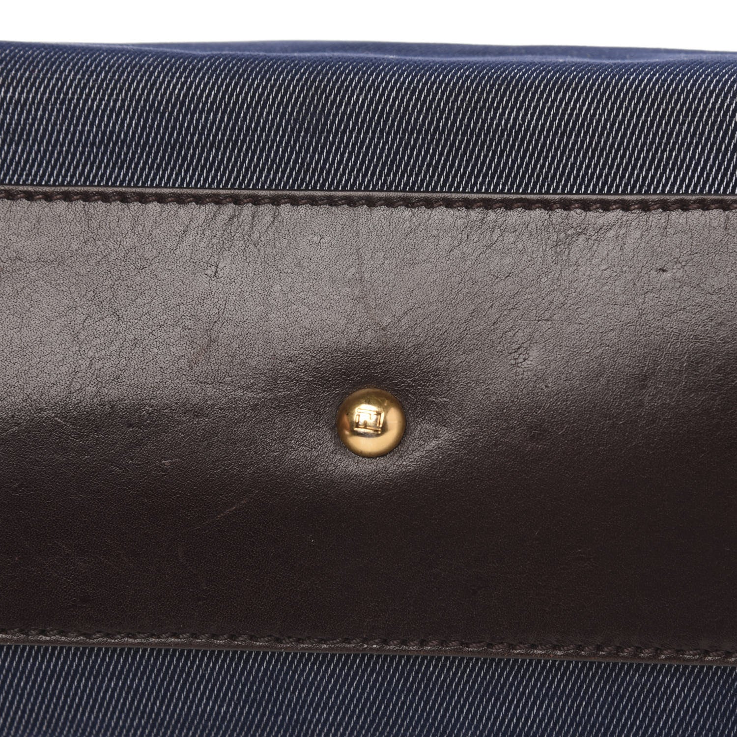 Fendi Denim Medium Peekaboo Iconic Satchel Blue 10 of 13