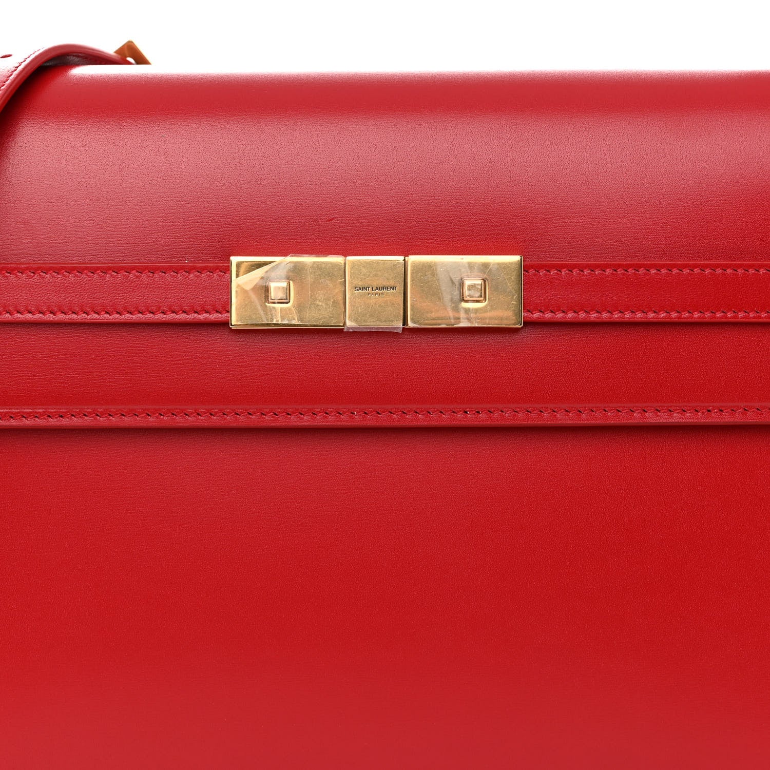 Saint Laurent Smooth Calfskin Manhattan Shoulder Bag Rouge Eros 7 of 10