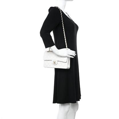 Chanel Caviar Quilted Small Double Flap White 2 of 13
