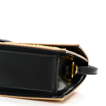 Jacquemus Raffia Smooth Calfskin Le Bambino Long Natural Black 9 of 9
