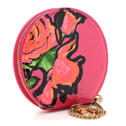 Louis Vuitton Vernis Roses Chapeau Coin Purse Rose Pop 3 of 12
