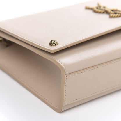Saint Laurent Smooth Calfskin Medium Braided Monogram Kate Satchel Nude Powder 8 of 12
