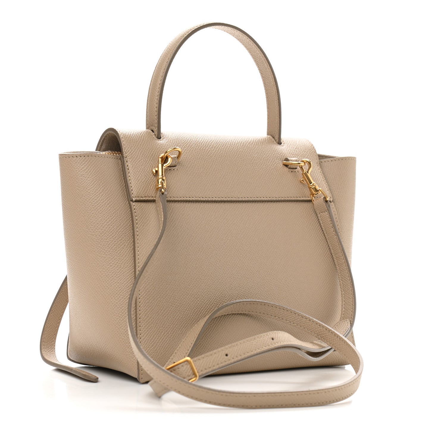 Grained Calfskin Nano Belt Bag Light Taupe