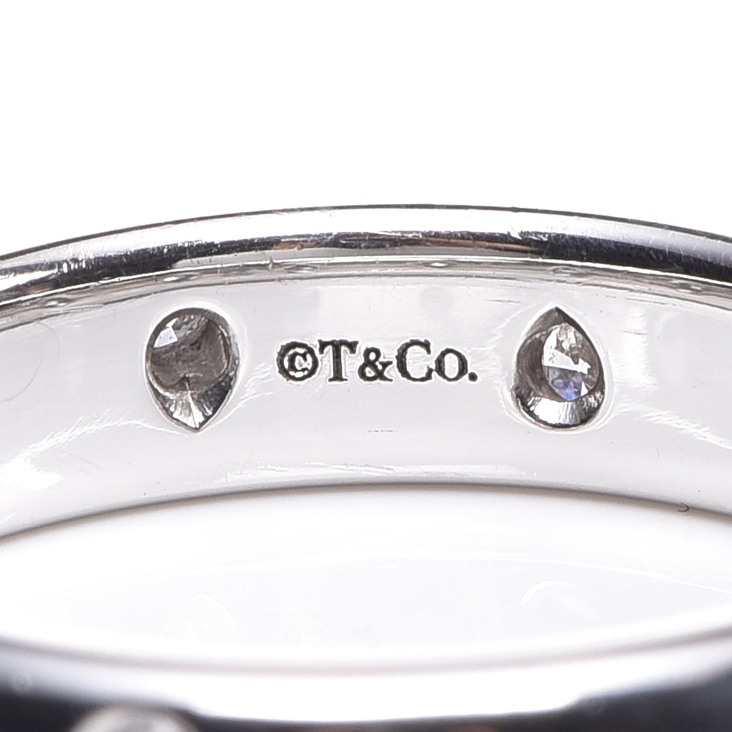 Tiffany Platinum Diamond 4mm Etoile Band Ring 53 6.25 4 of 6