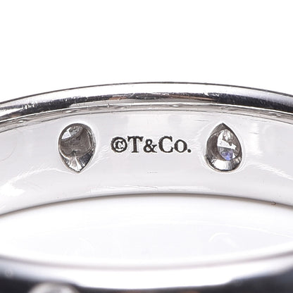 Tiffany Platinum Diamond 4mm Etoile Band Ring 53 6.25 4 of 6