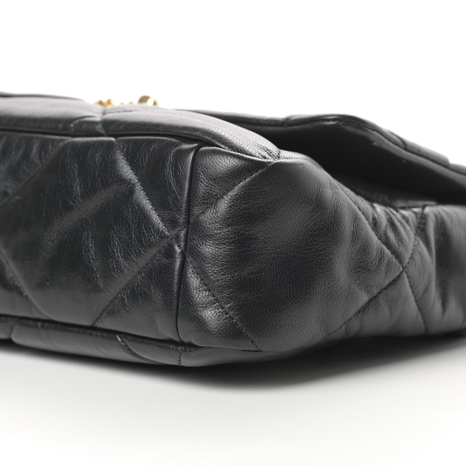 Chanel Goatskin Quilted Large Chanel 19 Flap Black 10 of 12