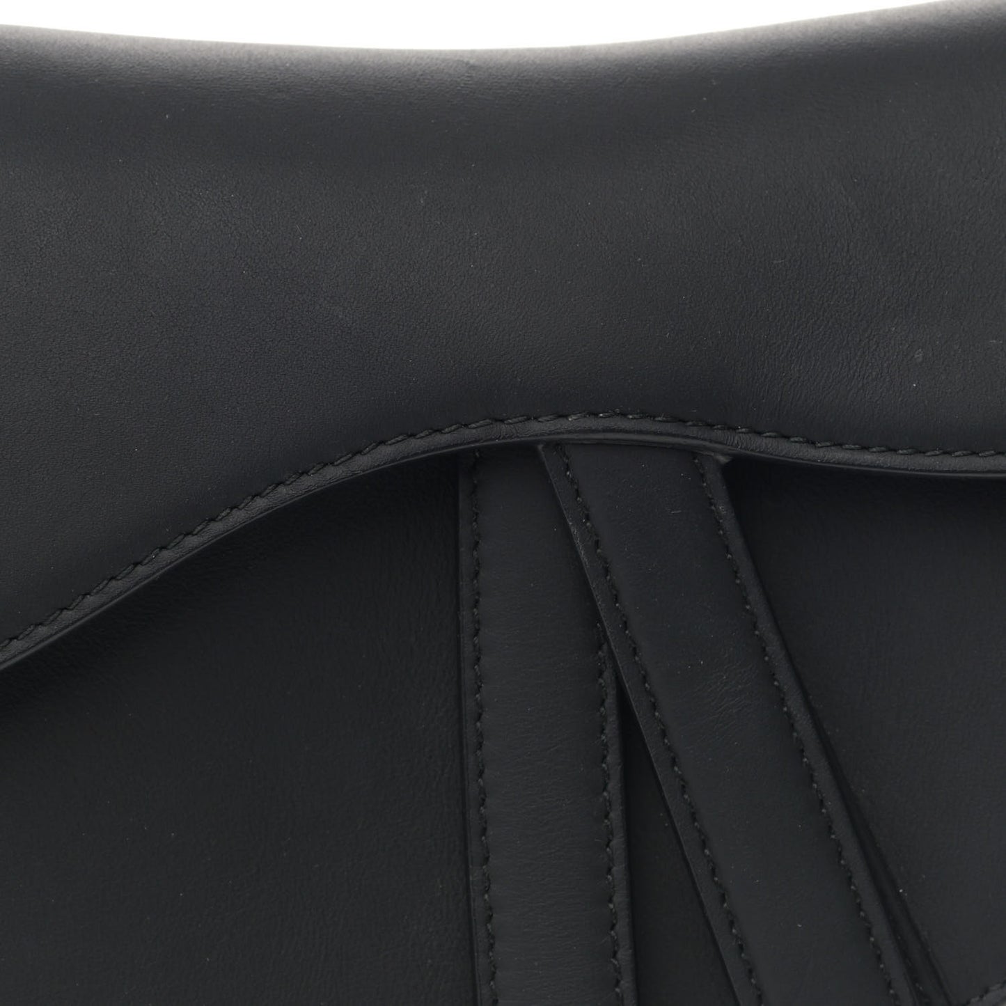 Ultra Matte Calfskin Mini Saddle Bag Black