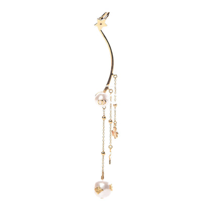 Christian Dior Pearl Shiny-D Earring Gold 1 of 5