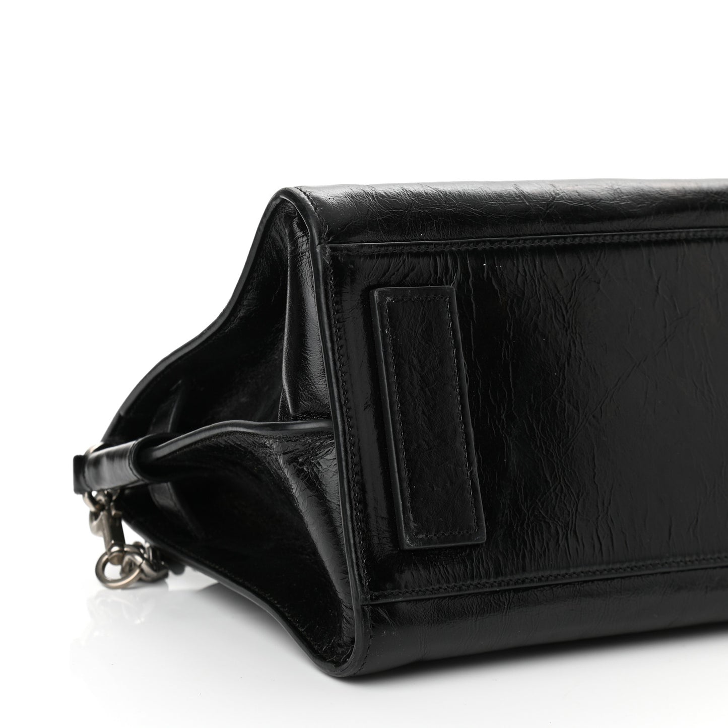 Glace Calfskin Baby Souple Sac De Jour Black