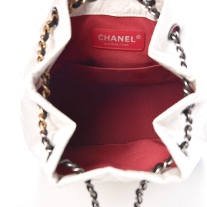 Chanel Aged Calfskin Quilted Small Gabrielle Backpack Black White 5 of 9