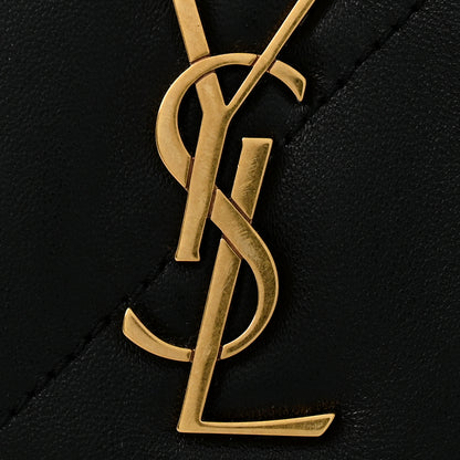 Saint Laurent Lambskin Matelasse Monogram Medium Jamie Shoulder Pouch Bag Black 11 of 12