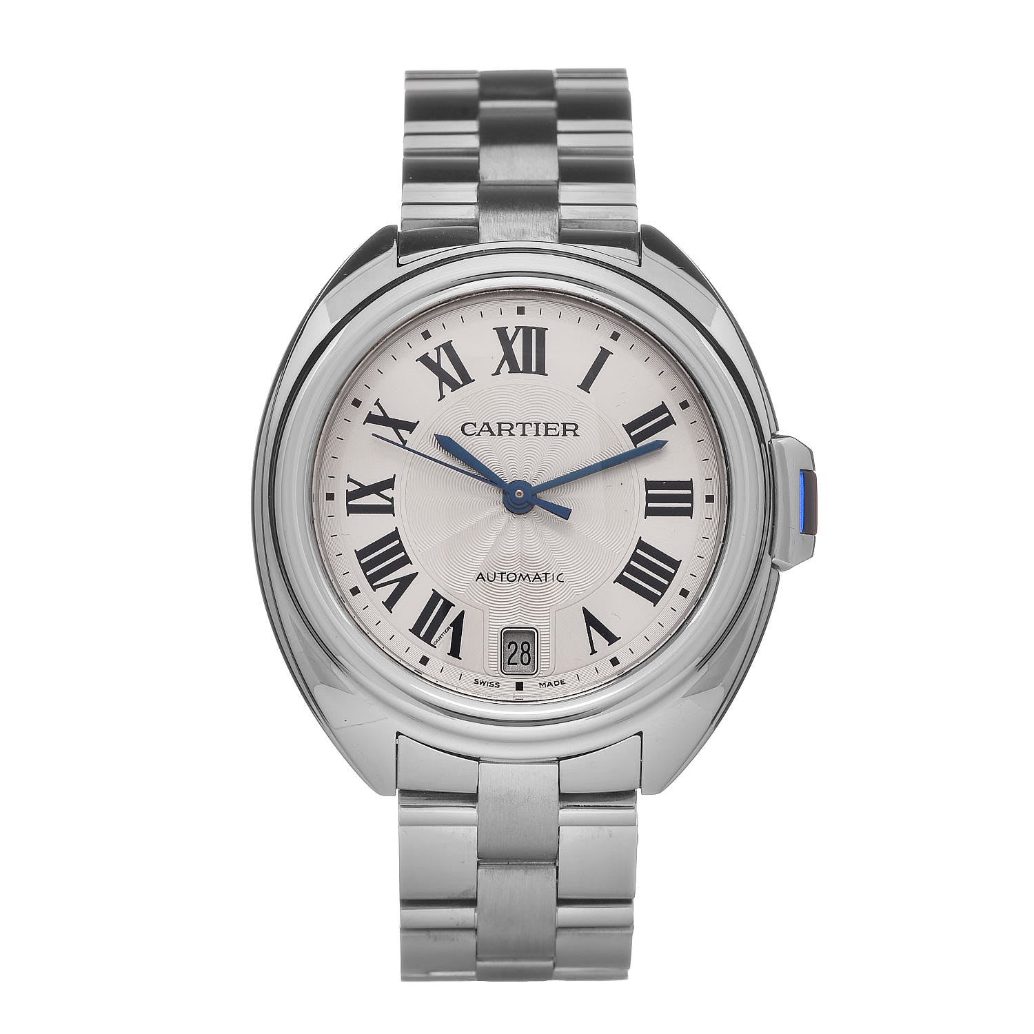 Cartier Stainless Steel 35mm Cle De Automatic Watch 1 of 7