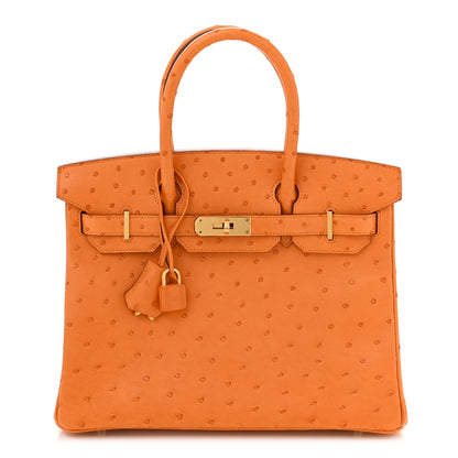 Hermes Ostrich Birkin 30 Abricot 1 of 11