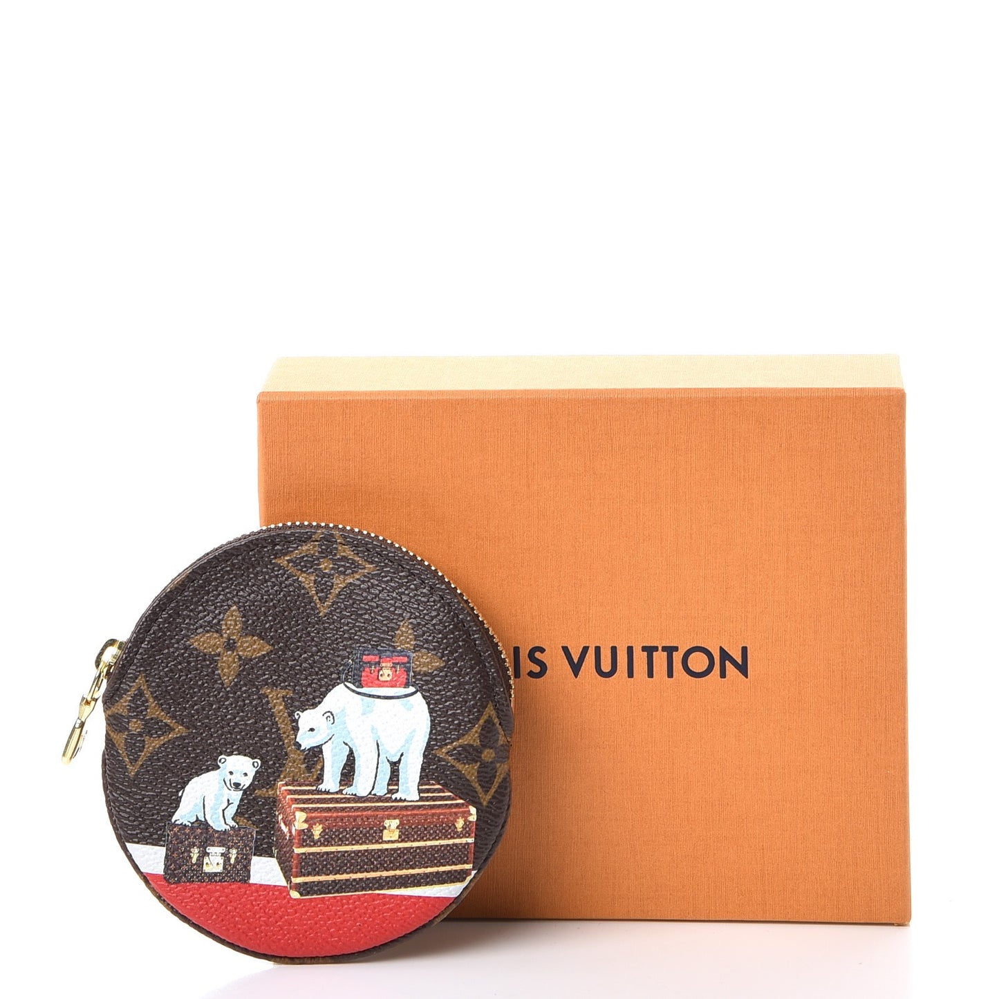 Monogram 2017 Christmas Animation Round Coin Purse