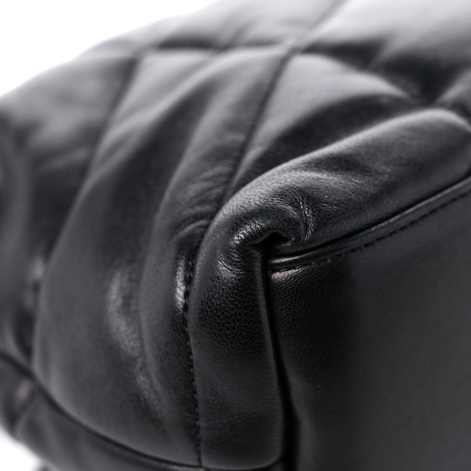 Saint Laurent Lambskin Quilted Small Loulou Puffer Monogram Chain Satchel Black 10 of 12