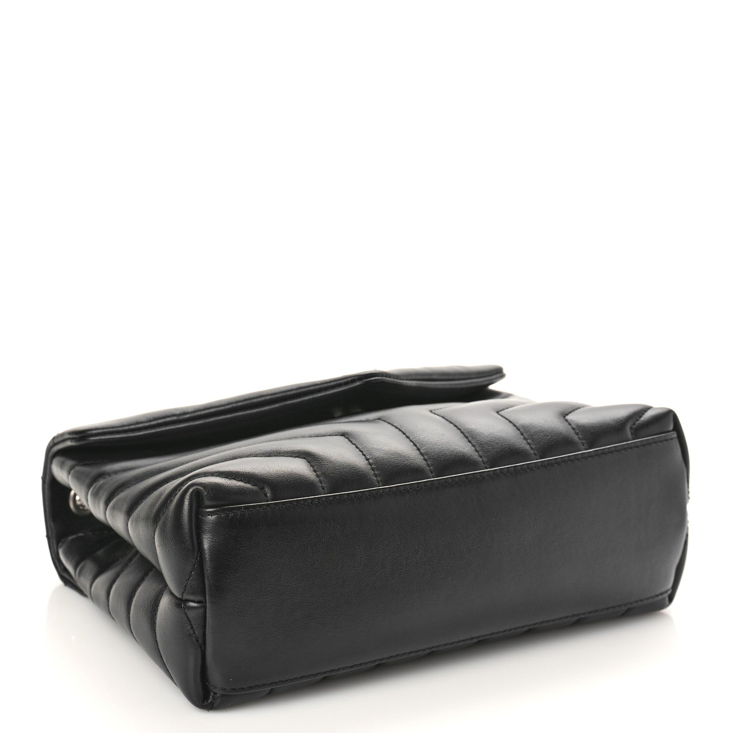 Saint Laurent Calfskin Y Quilted Monogram Small Loulou Chain Satchel Black 4 of 8