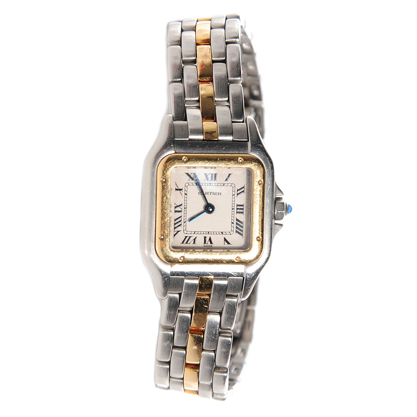 Stainless Steel 18K Yellow Gold 22mm Panthere Quartz Watch