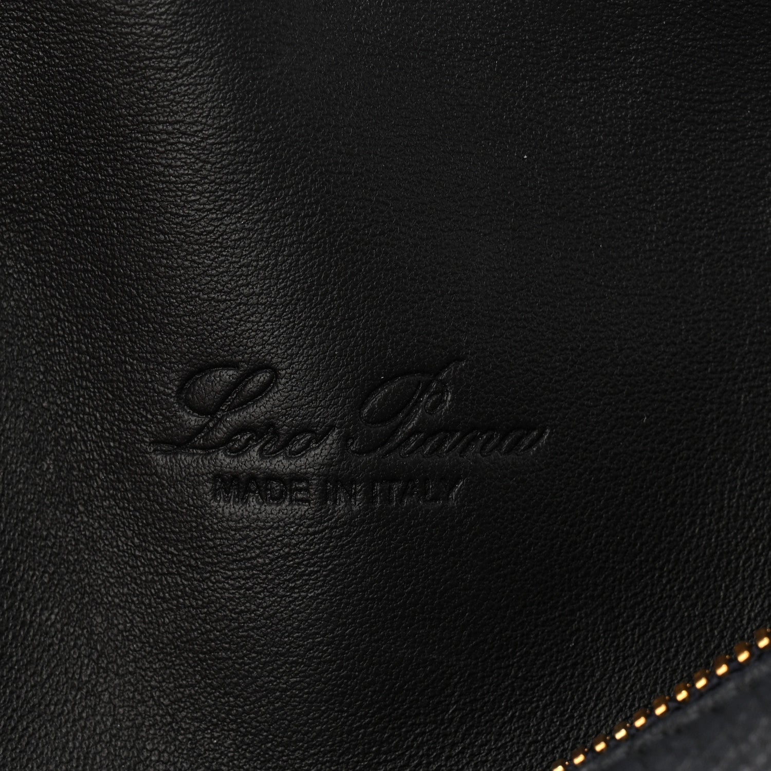 Loro Piana Grained Calfskin L19 Extra Pocket Pouch Navy 6 of 10