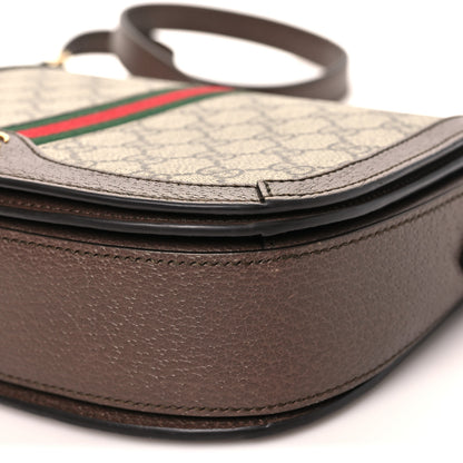 Gucci GG Supreme Monogram Web Small Ophidia Flap Messenger Bag Brown 10 of 11