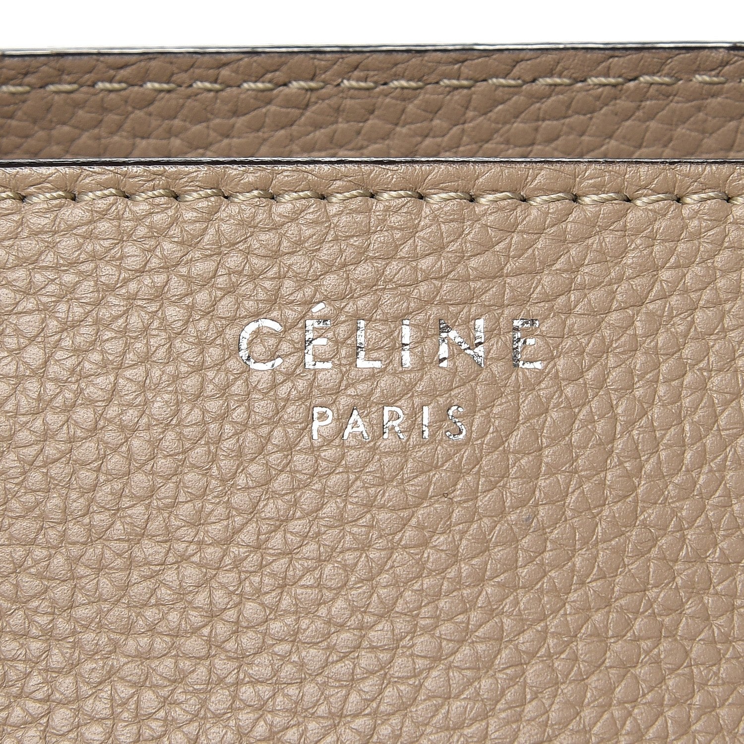Celine Drummed Calfskin Mini Luggage Dune 6 of 10