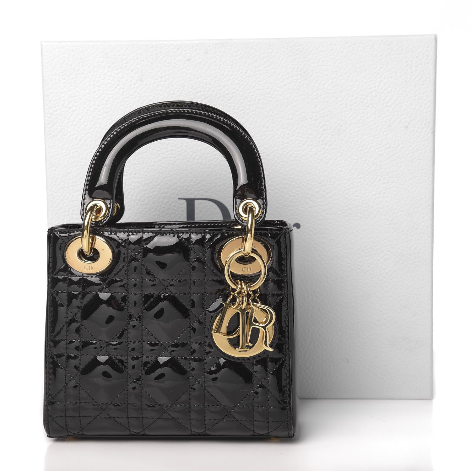Christian Dior Patent Cannage Mini Lady Dior Black 10 of 10
