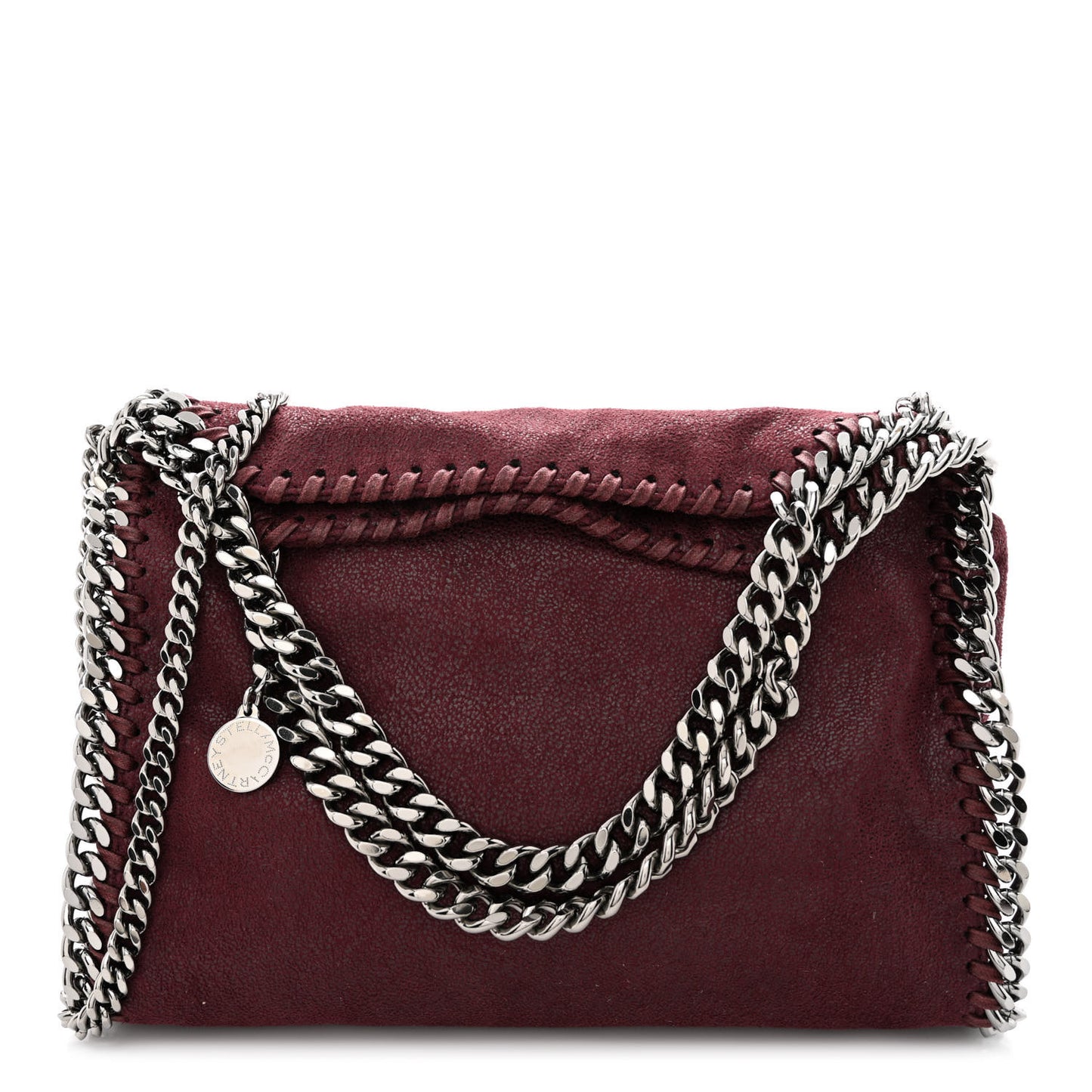 Shaggy Deer Mini Falabella Fold Over Tote Plum