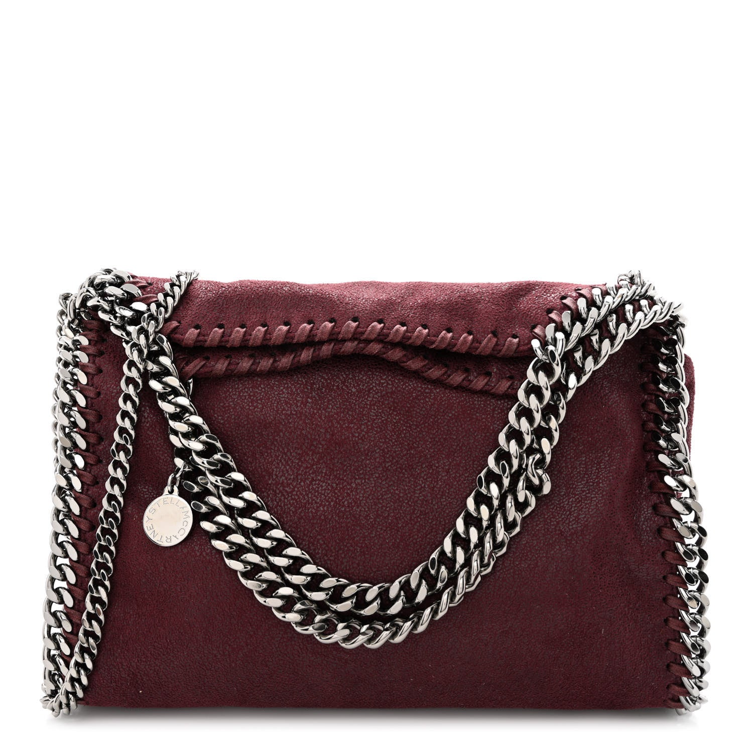 Stella McCartney Shaggy Deer Mini Falabella Fold Over Tote Plum 1 of 13