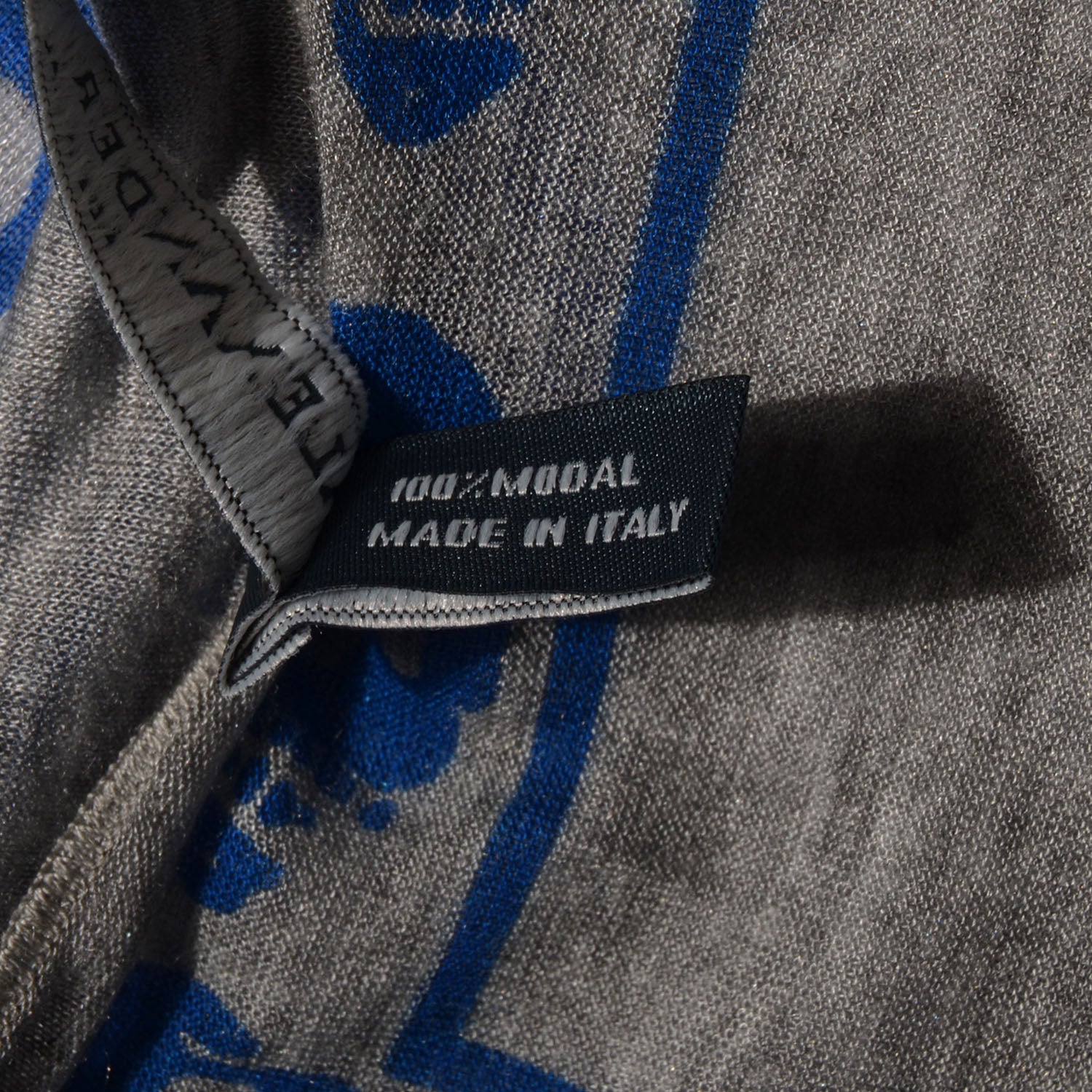 Alexander McQueen Modal Skull Scarf Grey Blue 6 of 7