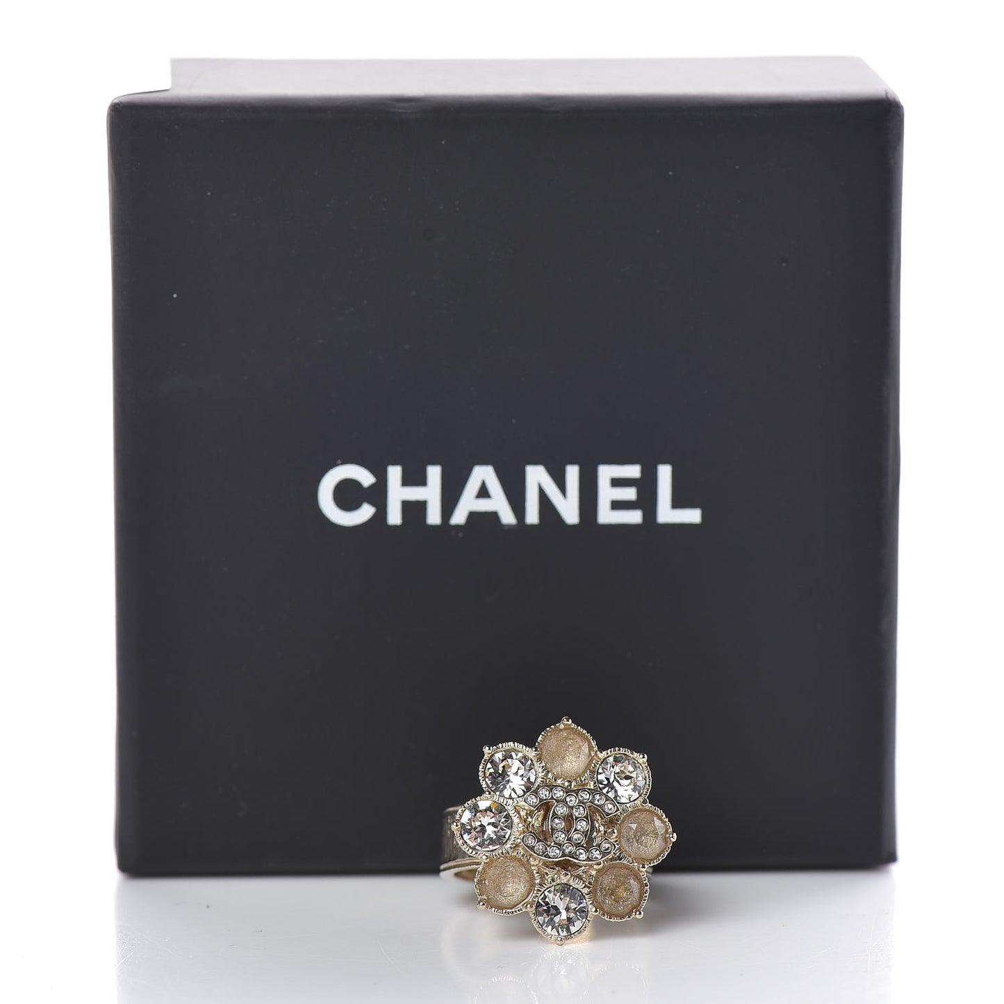 Crystal CC Ring 6.25 Gold