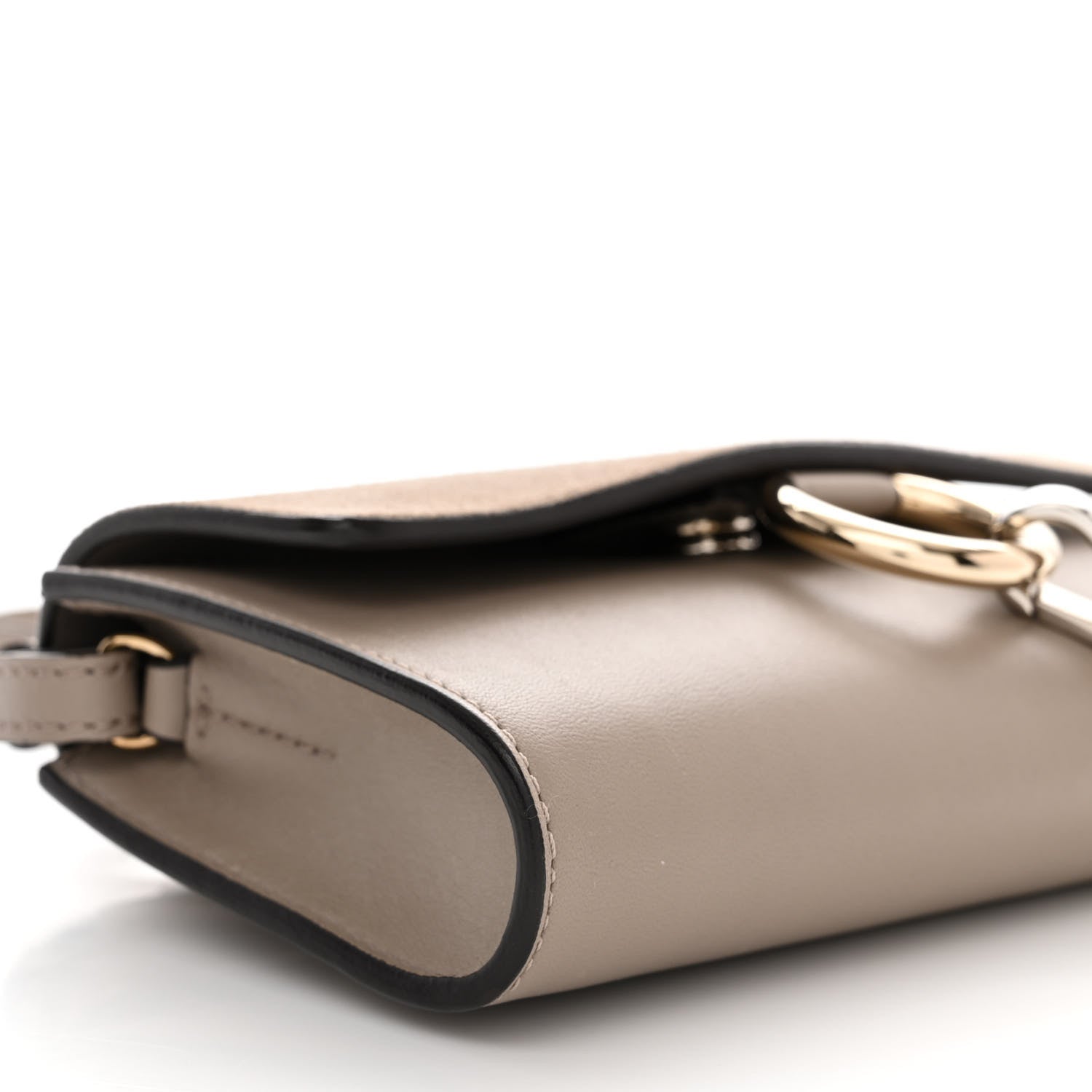 Chloe Suede Calfskin Mini Faye Shoulder Bag Motty Grey 9 of 10