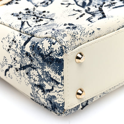 Christian Dior Calfskin Toile de Jouy Mini Lady Dior Blue 8 of 10