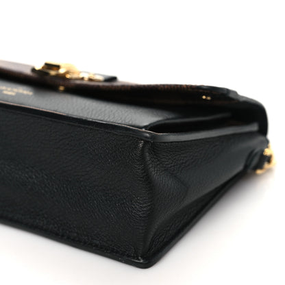 Louis Vuitton Damier Ebene Vavin Chain Wallet Black 9 of 11