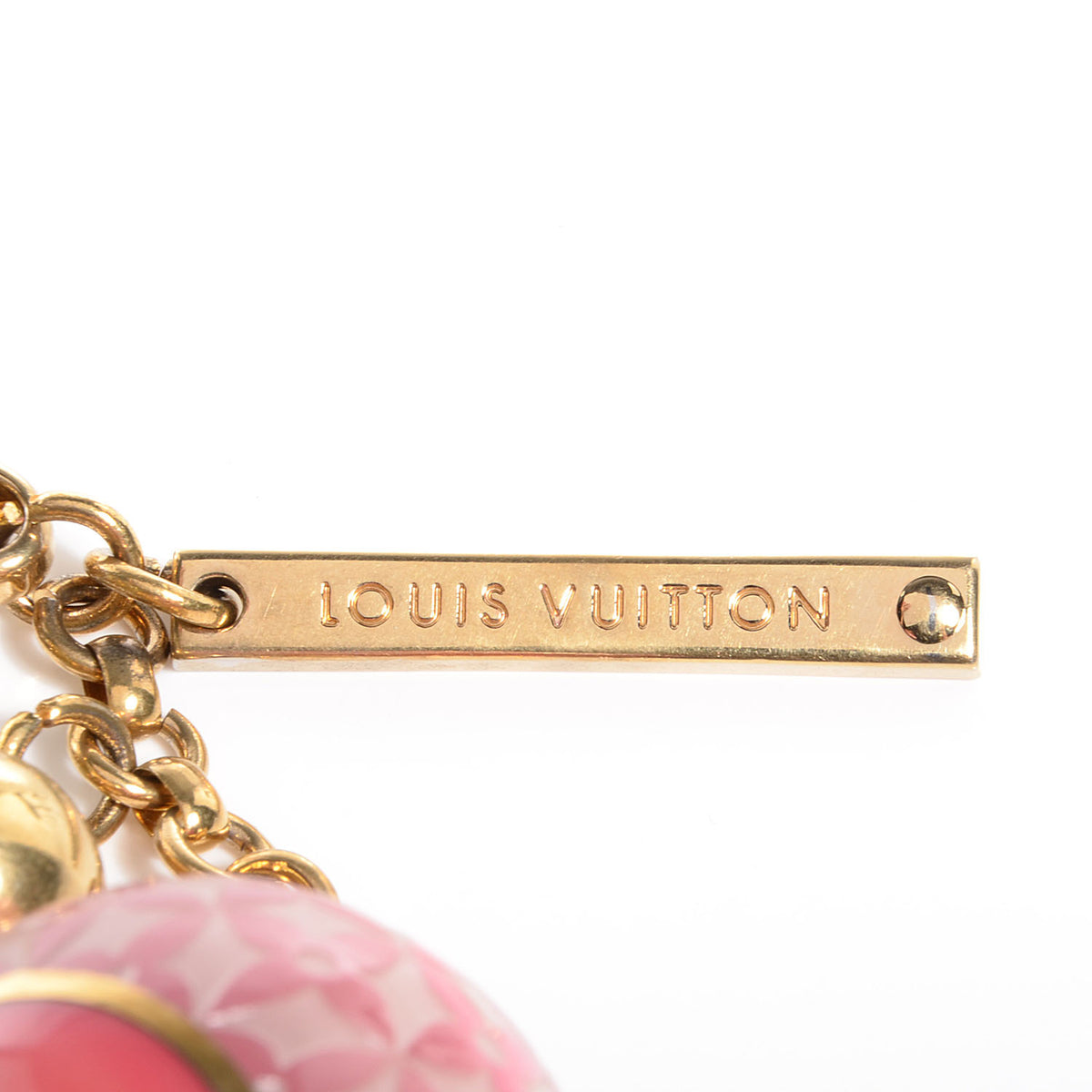 Mini Lin Croisette Bag Charm Pink Green
