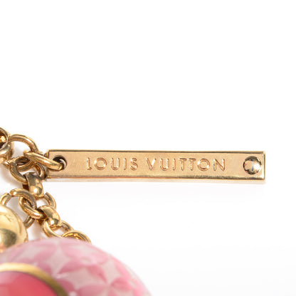 Louis Vuitton Mini Lin Croisette Bag Charm Pink Green 4 of 4