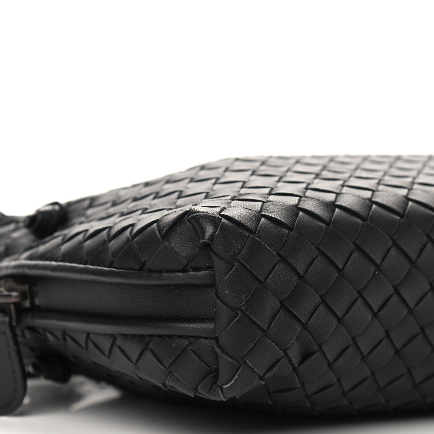 Nappa Intrecciato Pillow Crossbody Messenger Black