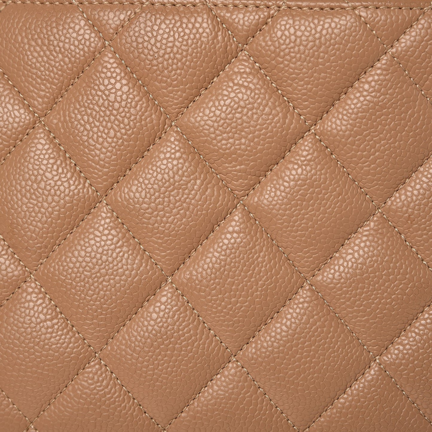 Caviar Quilted Medallion Tote Beige