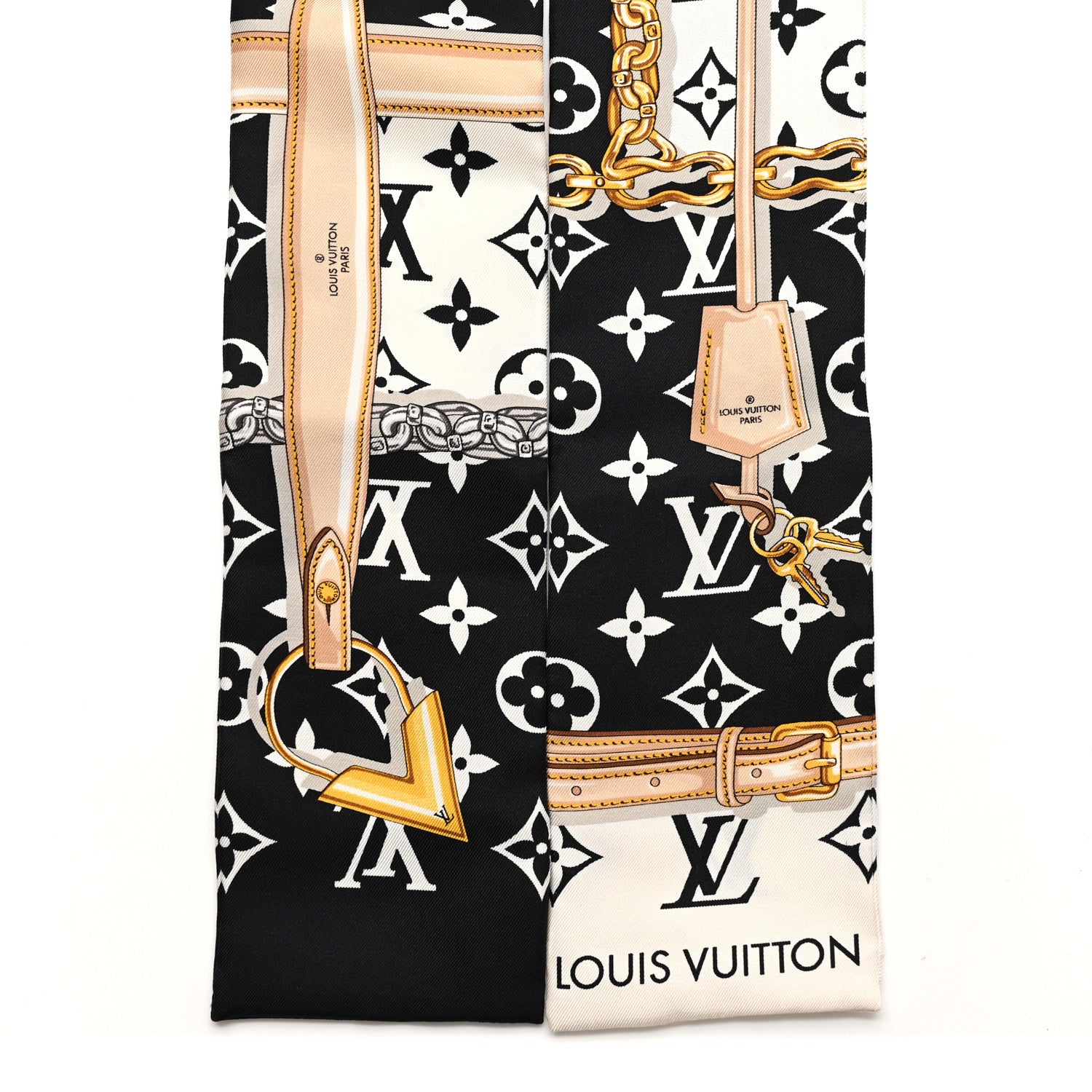 Louis Vuitton Silk Monogram Confidential Bandeau Black 2 of 3