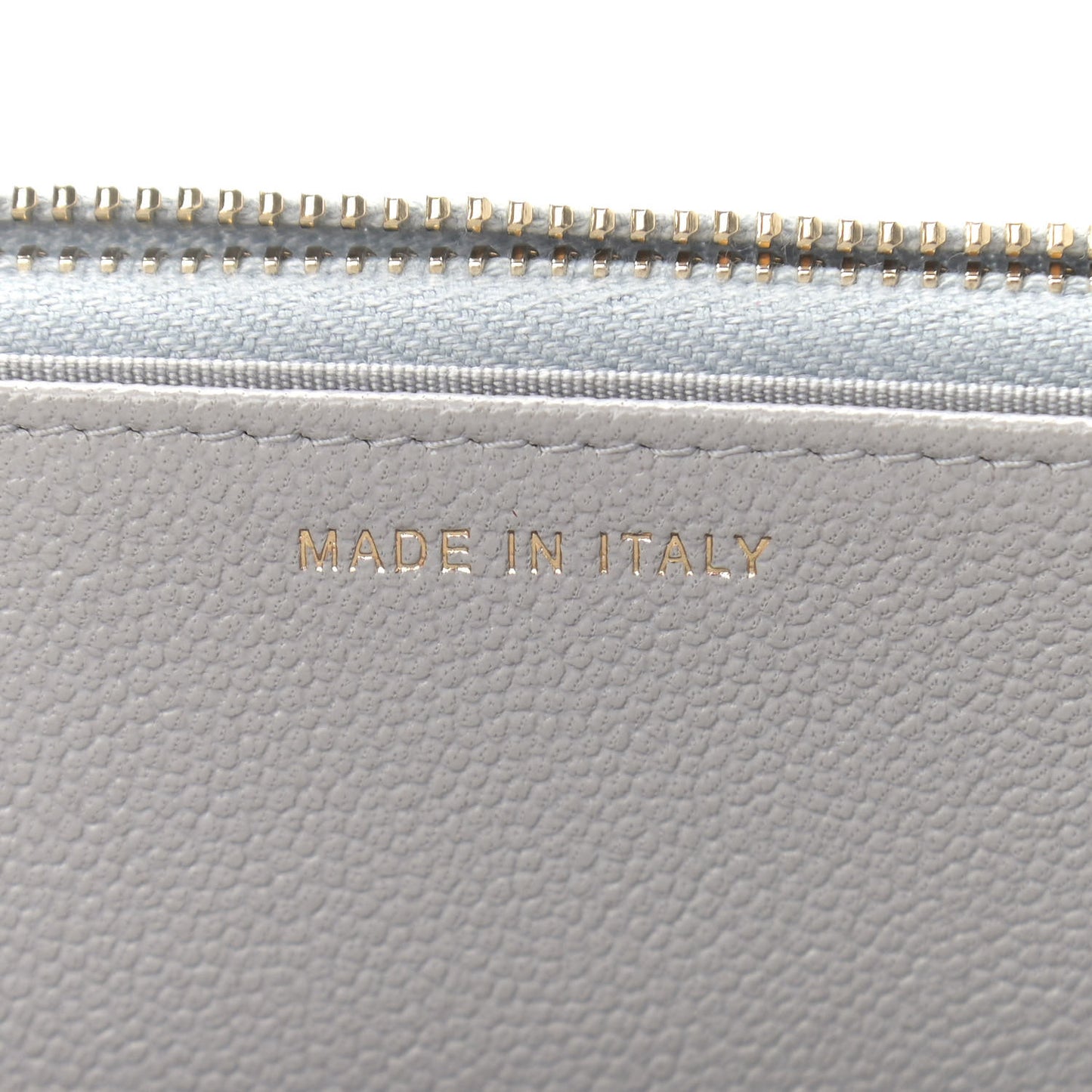 Caviar Quilted Golden Class Wallet On Chain WOC Gray