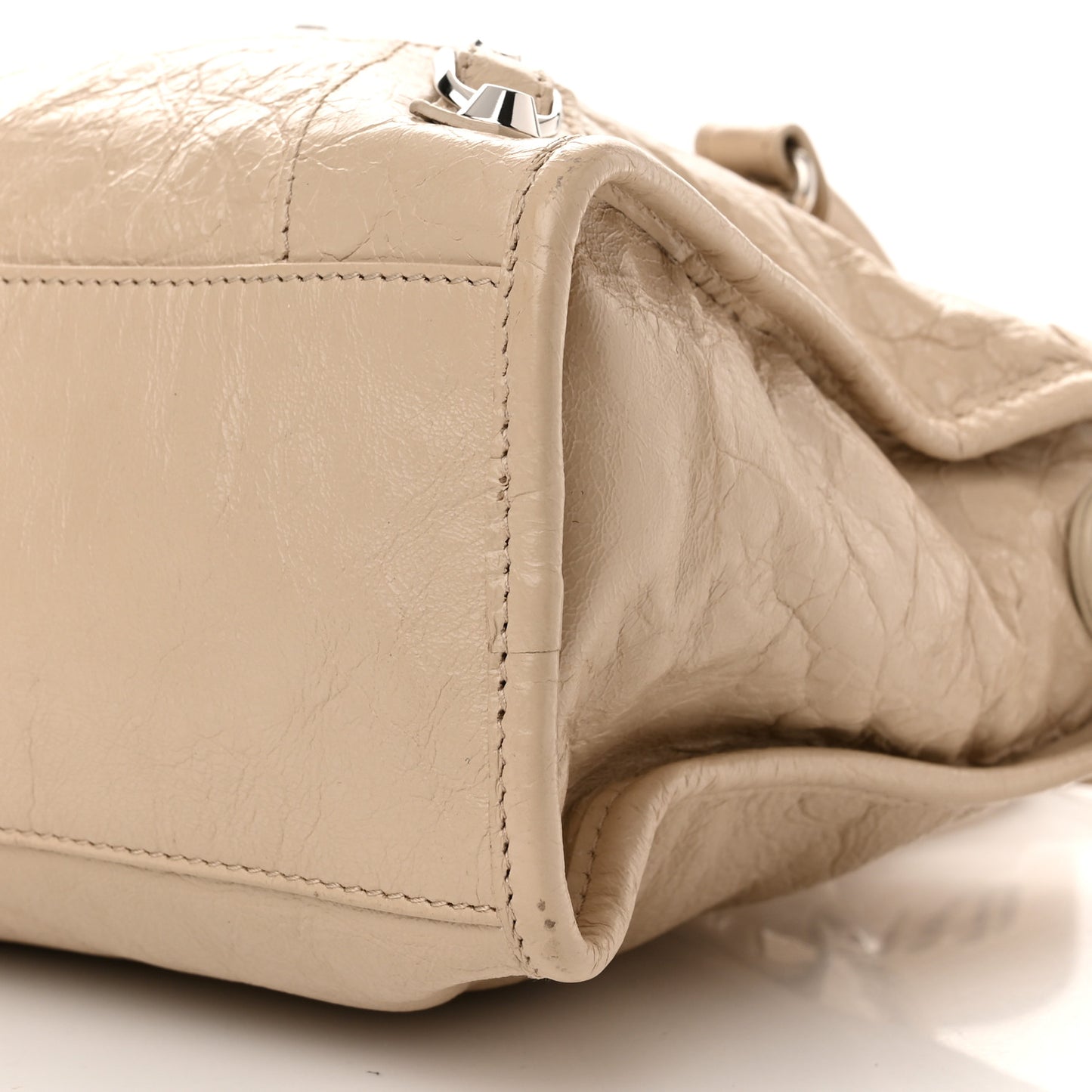 Agneau Classic Silver Hardware S City Beige Tapioca