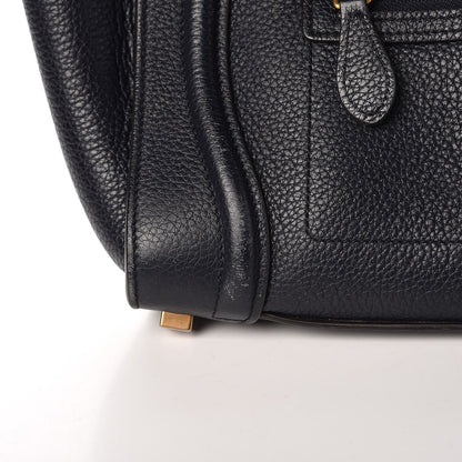 Celine Drummed Calfskin Micro Luggage Black 14 of 31