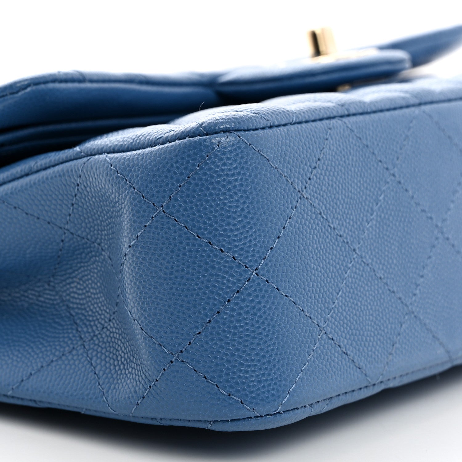 Chanel Caviar Quilted Small Double Flap Blue 9 of 10