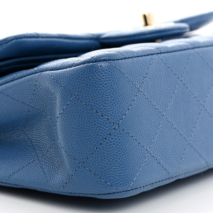 Chanel Caviar Quilted Small Double Flap Blue 9 of 10