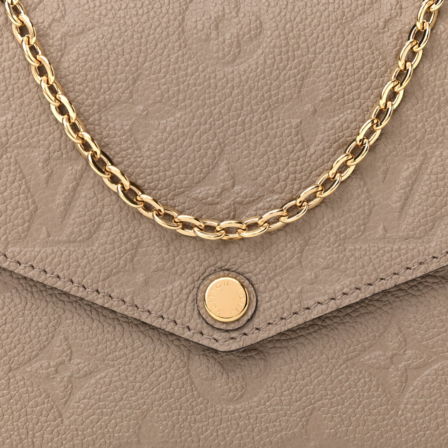 Louis Vuitton Empreinte Pochette Felicie Chain Wallet Tourterelle 8 of 11