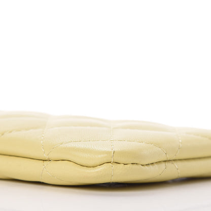 Chanel Lambskin Quilted Small Cosmetic Case Yellow 9 of 10